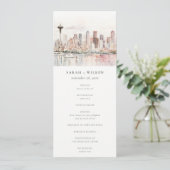 Invitation Seattle Washington Landscape Wedding Program (Debout devant)