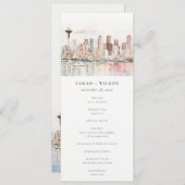 Invitation Seattle Washington Landscape Wedding Program (Devant / Derrière)