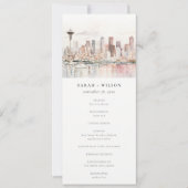 Invitation Seattle Washington Landscape Wedding Program (Devant)