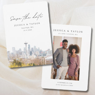 Invitation Seattle Wedding Enregistrer la date