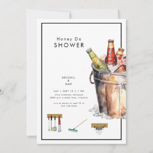 Invitation Seau de bière pour couples mariés Honey Do Shower