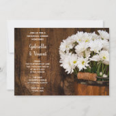 Invitation Seau de marguerites Dîner de répétition Mariage ca (Devant)