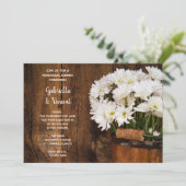 Invitation Seau de marguerites Dîner de répétition Mariage ca (Debout devant)