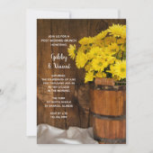 Invitation Seau en bois Daisies Campagne Mariage Petit déjeun (Devant)