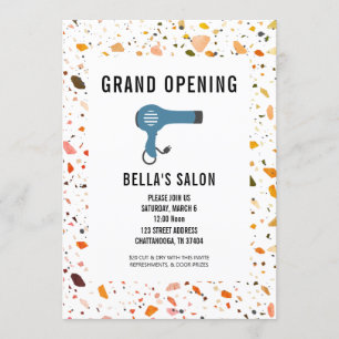 Invitation Sèche-Bains Salon Terrazzo Ouverture