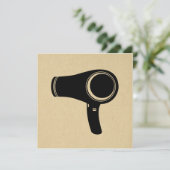 Invitation Sèche-cheveux style rétro Art (Debout devant)