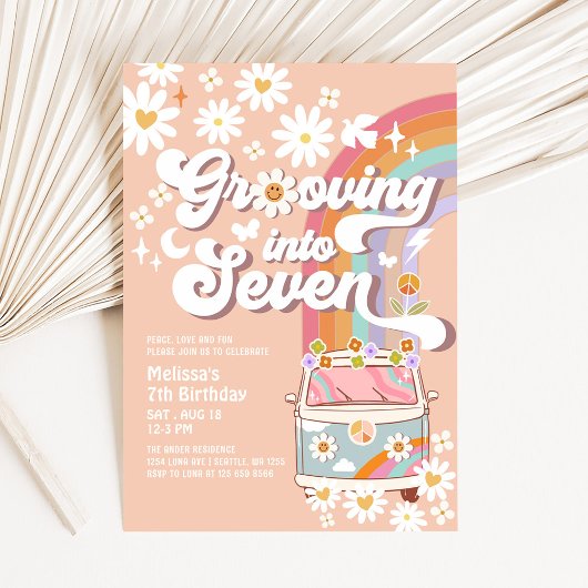 Invitation S'éclater pour les SEPT ans de Daisy Rainbow 7e an