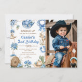 Invitation Second Rodeo Cowboy Wild West Birthday Party Invit (Devant)