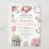 Invitation Second Rodeo Cowgirl Wild West Birthday Party (Devant)