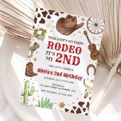 Invitation Second Rodeo Western Cowboy 2nd Birthday