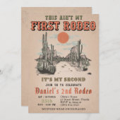 Invitation Second Rodeo Western Cowboy Ce Rodéo N'est Pas le (Devant / Derrière)