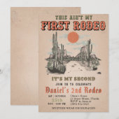 Invitation Second Rodeo Western Cowboy Rodeo n'est pas mon pr (Devant / Derrière)