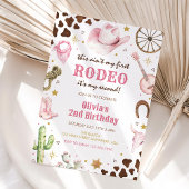 Invitation Second Rodeo Western Pink Cowgirl 2nd Birthday