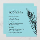 Invitation Secouer vos plumes de queue 21e anniversaire Invit (Devant / Derrière)