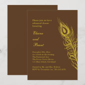 Invitation Secouer vos plumes de queue Dîner de répétition br (Devant / Derrière)