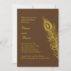 Invitation Secouer vos plumes de queue Dîner de répétition br
