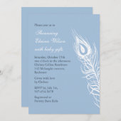 Invitation Secouer votre Baby shower de plumes de queue Invit (Devant / Derrière)