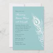 Invitation Secouer votre Baby shower de plumes de queue Invit (Devant)