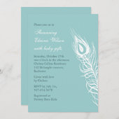 Invitation Secouer votre Baby shower de plumes de queue Invit (Devant / Derrière)