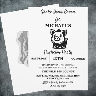 Invitation Secouer votre balise Pig Bachelor Party