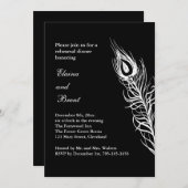 Invitation Secouer votre tail Feathers Rehearsal Diner noir (Devant / Derrière)