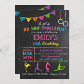 Invitation Secousse de gymnaste d'invitations de fête (Devant / Derrière)