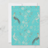 Invitation Secret d'Indochine luxury Chinoiserie pattern (Dos)