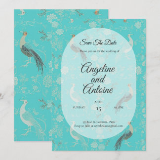 Invitation Secret d'Indochine luxury Chinoiserie pattern