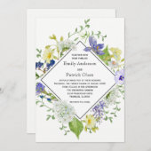 Invitation Secret Garden Rustic Boho Fleur sauvage Mariage (Devant / Derrière)