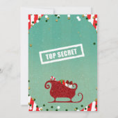 Invitation Secret Père Noël Cadeau Échange Noël Fête (Dos)