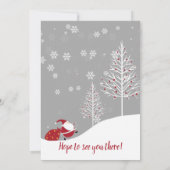 Invitation Secret Père Noël Christmas Gift Exchange Party (Dos)