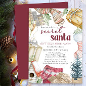 Invitation Secret Père Noël Cosy Noël échange cadeaux