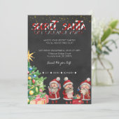Invitation Secret Père Noël Gift Exchange Party (Debout devant)