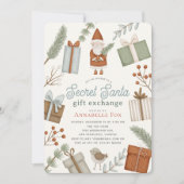 Invitation Secret Père Noël Noël échange cadeau de vacances (Devant)