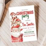 Invitation Secret Père Noël Reindeer Elf Christmas Party<br><div class="desc">Diffusez la joie des fêtes avec notre invitation personnalisable de Noël imprimable,  parfait pour rassembler des amis et la famille pour une fête festive. Avec des designs élégants et un texte facile à éditer,  cette invitation donne le ton pour une saison de vacances joyeuse. 30SE A</div>