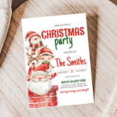 Invitation Secret Père Noël Reindeer Elf Christmas Party