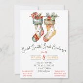 Invitation Secret Père Noël, Sock Swap, Exchange Holiday Part (Devant)