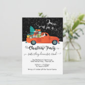 Invitation Secret Père Noël Truck Chistmas Tree Party (Debout devant)