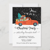 Invitation Secret Père Noël Truck Chistmas Tree Party (Devant)