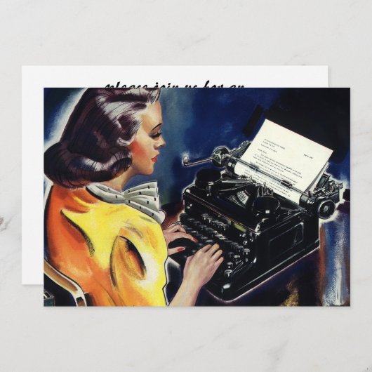 Invitation Secrétaire exécutif Lettre type Bureau (Devant / Derrière)