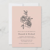 Invitation secrète de mariage dans le jardin | Blu (Devant)