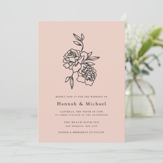 Invitation secrète de mariage dans le jardin | Blu (Debout devant)