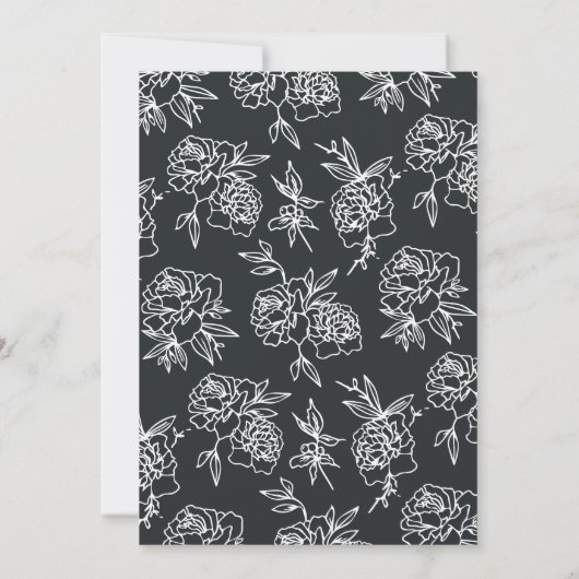 Invitation secrète de mariage dans le jardin | Blu (Dos)