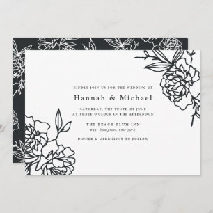 Invitation secrète de mariage dans le jardin Enc