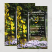 Invitation secrète de mariage de jardin (Devant / Derrière)