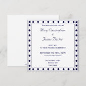 Invitation SECTION BLEUE AVEC DIAMANTS (carré) (Devant / Derrière)
