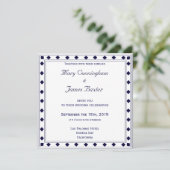 Invitation SECTION BLEUE AVEC DIAMANTS (carré) (Debout devant)