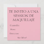 Invitation section maquillaje (Devant)