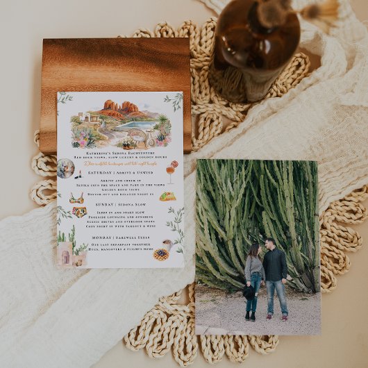 Invitation Sedona Arizona Bachelorette Weekend Itinerary