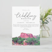 Invitation Sedona Arizona Mariage Week-end Bienvenue Itinérai (Debout devant)
